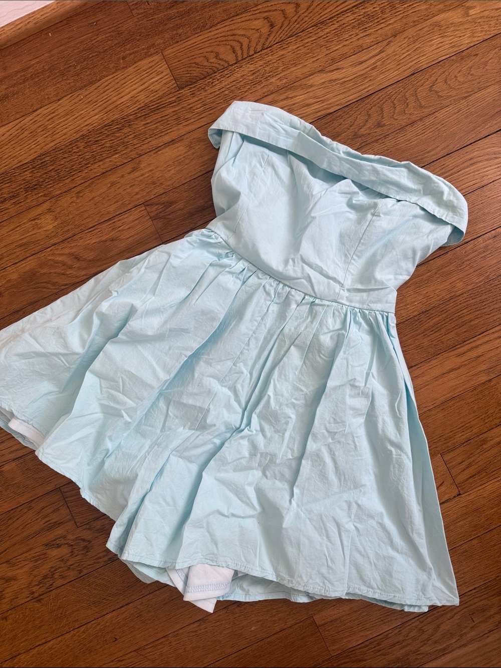Mabel Light Blue Strapless Dress